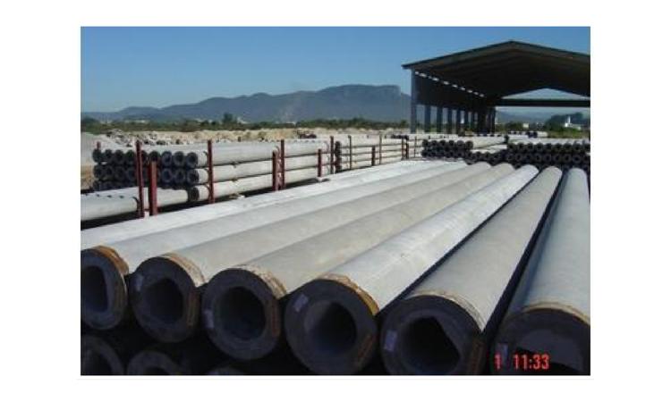 ESTACA PRE-MOLDADA VAZADA DE CONCRETO CENTRIFUGADO, PARA CARGA DE 100 T, SECAO CIRCULAR, COM ANEL METALICO INCORPORADO A PECA (SOMENTE FORNECIMENTO)