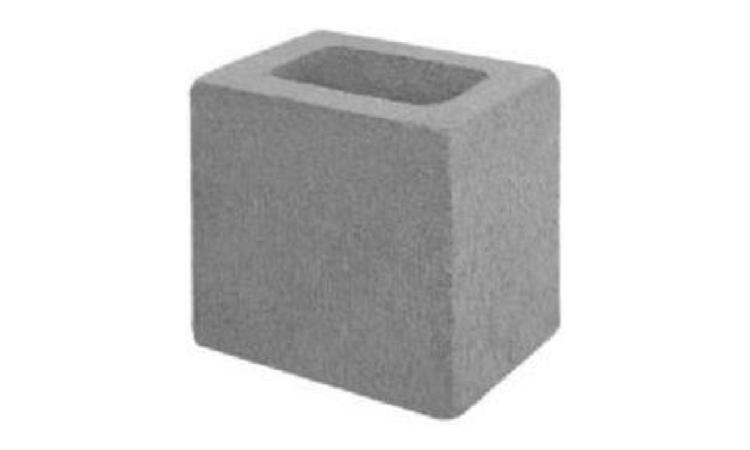 MEIO BLOCO DE CONCRETO ESTRUTURAL 14 X 19 X 19 CM, FBK 4,5 MPA (NBR 6136)