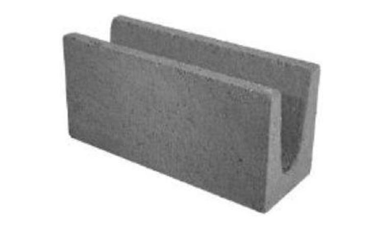 CANALETA DE CONCRETO ESTRUTURAL 14 X 19 X 39 CM, FBK 14 MPA (NBR 6136)