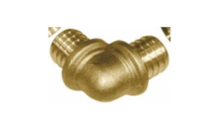 JOELHO/COTOVELO 90 GRAUS, METALICO, PARA CONEXAO COM ANEL DESLIZANTE, DN 32 MM, EM TUBO PEX PARA INST. AGUA QUENTE/FRIA