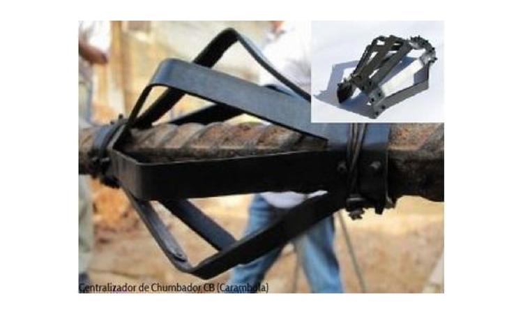 ESPACADOR/SEPARADOR /CENTRALIZADOR DE BARRA DE ACO, PLASTICO, (CHUMBADOR TIPO CARAMBOLA - CB), DIAMETRO INTERNO ATE 20 MM