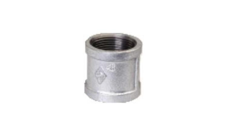 LUVA DE FERRO GALVANIZADO, COM ROSCA BSP, DE 1