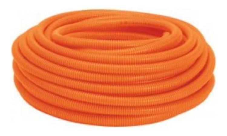 ELETRODUTO PVC FLEXIVEL CORRUGADO, REFORCADO, COR LARANJA, DE 32 MM, PARA LAJES E PISOS