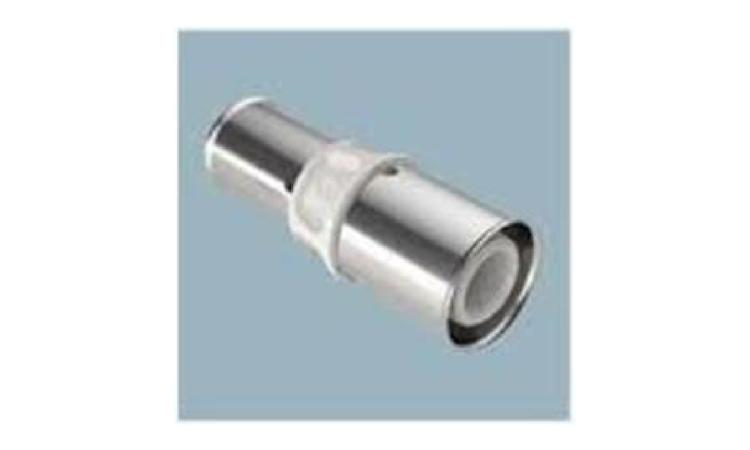 LUVA/UNIAO DE REDUCAO, PLASTICA, PARA CONEXAO COM CRIMPAGEM, DN 25 X 16 MM, EM TUBO PEX PARA INST. AGUA QUENTE/FRIA