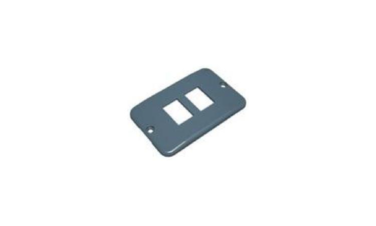 TAMPA PARA CONDULETE, EM PVC, PARA 2 MODULOS RJ