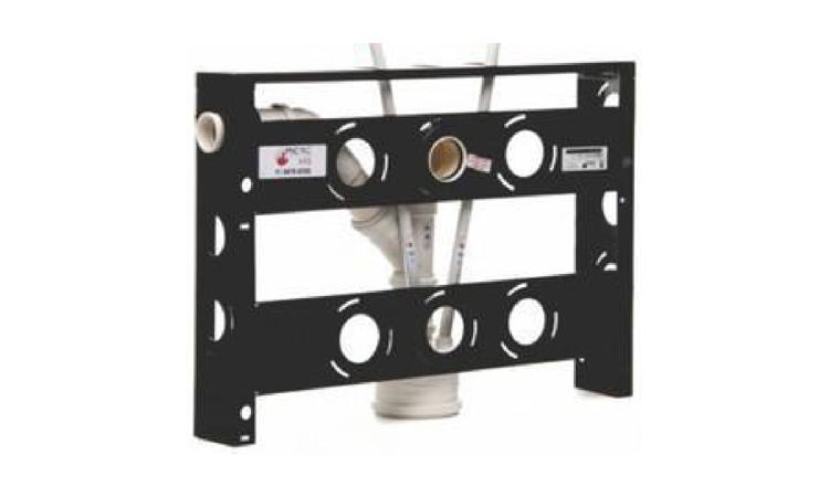 KIT CHASSI TANQUE E MAQUINA LAVAR ROUPA, INSTAL. PEX, QUADRO METALICO C/ TRAVESSA C/ FURO P/ ESGOTO DN 50 MM, FURO LATERAL P/ MAQUINA E FUROS SUPERIORES P/ AGUA, *344* X *442* MM (L X H), P/ CONEXAO COM ANEL DESLIZANTE (CONJUNTO COMPLETO)