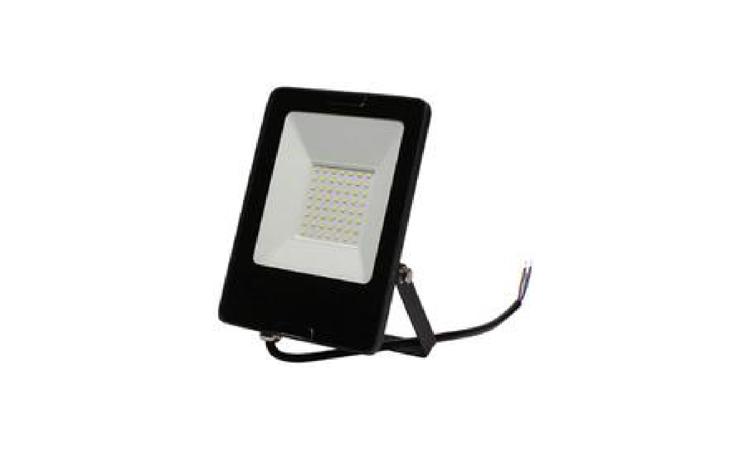 LUMINARIA LED REFLETOR RETANGULAR BIVOLT, LUZ BRANCA, 30 W