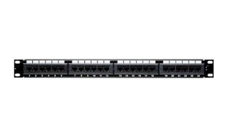 PATCH PANEL, 24 PORTAS, CATEGORIA 6, COM RACKS DE 19
