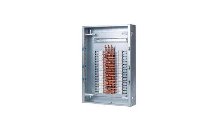 QUADRO DE DISTRIBUICAO COM BARRAMENTO TRIFASICO, DE EMBUTIR, EM CHAPA DE ACO GALVANIZADO, PARA 36 DISJUNTORES DIN, 100 A
