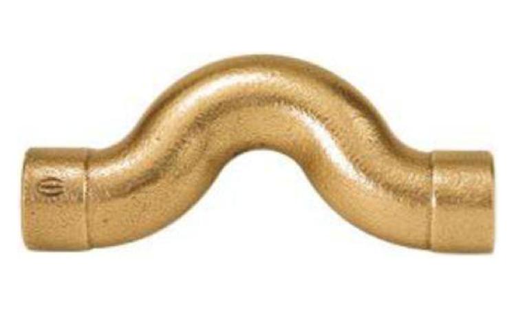 CURVA DE TRANSPOSICAO BRONZE/LATAO SEM ANEL DE SOLDA, BOLSA X BOLSA, 22 MM