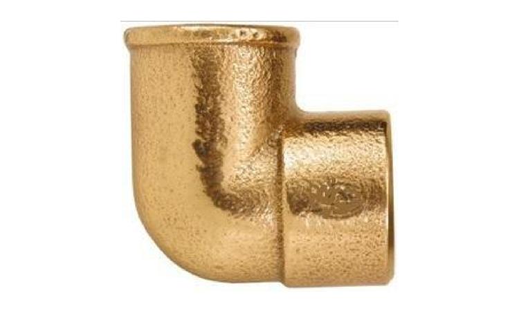 COTOVELO BRONZE/LATAO SEM ANEL DE SOLDA, BOLSA X ROSCA F, 22MM X 3/4