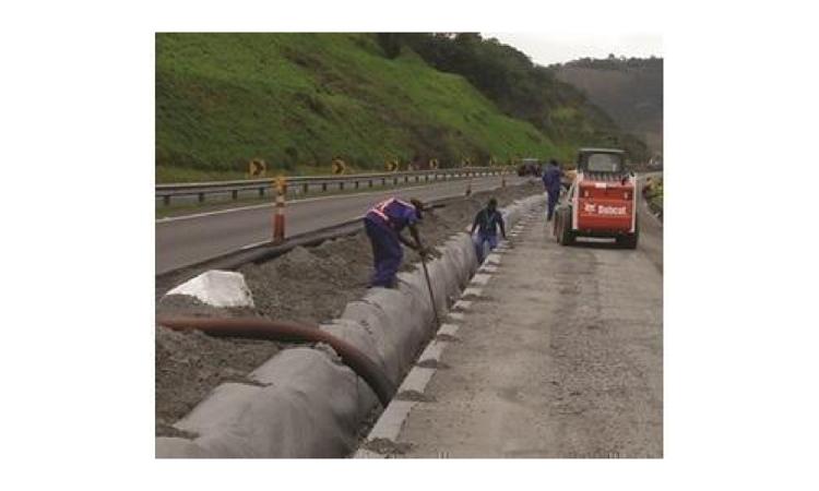 GEOTEXTIL NAO TECIDO AGULHADO DE FILAMENTOS CONTINUOS 100% POLIESTER, RESITENCIA A TRACAO = 10 KN/M