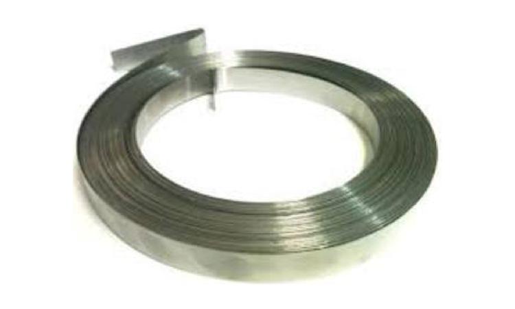 FITA ACO INOX PARA CINTAR POSTE, L = 19 MM, E = 0,5 MM (ROLO DE 30M)
