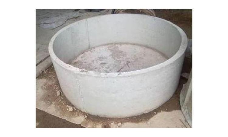 ANEL DE CONCRETO ARMADO COM FUNDO, PARA FOSSA E POCO 2,00 X *0,50* M