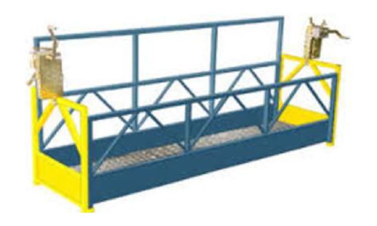 LOCACAO DE ANDAIME SUSPENSO OU BALANCIM MANUAL, CAPACIDADE DE CARGA TOTAL DE APROXIMADAMENTE 250 KG/M2, PLATAFORMA DE 1,50 M X 0,80 M (C X L), CABO DE 45 M