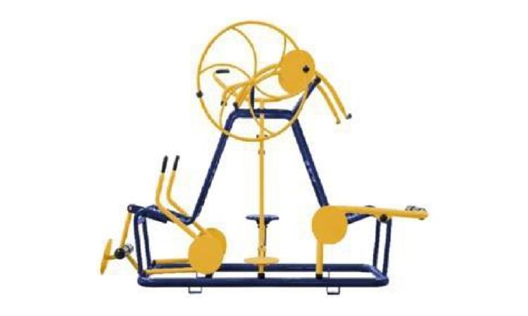 MULTIEXERCITADOR COM SEIS FUNCOES, EM TUBO DE ACO CARBONO, PINTURA NO PROCESSO ELETROSTATICO - EQUIPAMENTO DE GINASTICA PARA ACADEMIA AO AR LIVRE / ACADEMIA DA TERCEIRA IDADE - ATI