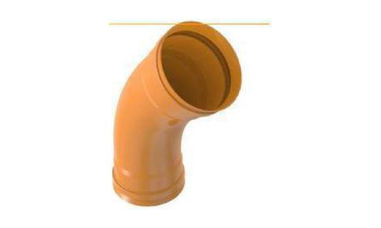 CURVA PVC, BB, JE, 45 GRAUS, DN 250 MM, PARA TUBO CORRUGADO E/OU LISO, REDE COLETORA ESGOTO