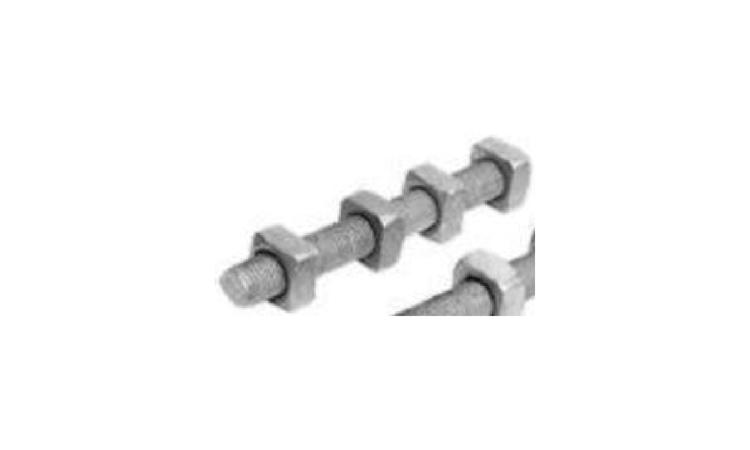 PARAFUSO M16 EM ACO GALVANIZADO, COMPRIMENTO = 300 MM, DIAMETRO = 16 MM, ROSCA DUPLA