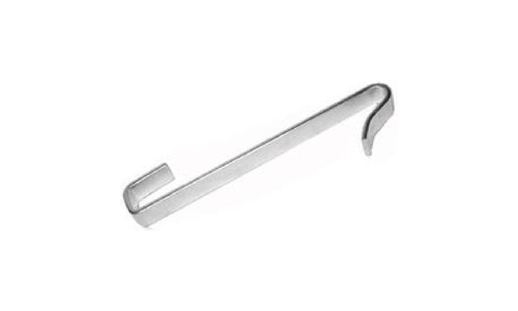 GANCHO CHATO EM ACO GALVANIZADO, L = 110 MM, RECOBRIMENTO = 100MM, SECAO 1/8 X 1/2