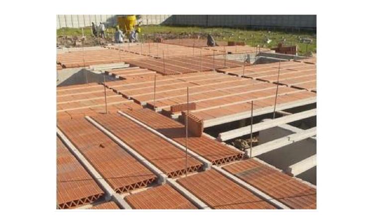 LAJE PRE-MOLDADA COM VIGOTA PROTENDIDA (LAJOTAS + VIGOTAS) COM LAJOTA CERAMICA 30 X 20 X 12 CM (L X C X A) E VIGOTA VPT 10 X 9 CM (L X A), PARA PISO, UNIDIRECIONAL, SOBRECARGA DE 350 KGF/M2, VAO ATE 5,5 M (SEM COLOCACAO)