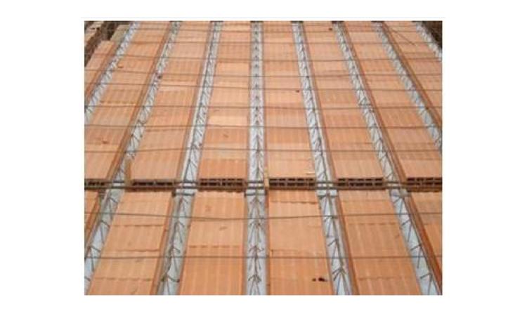 LAJE PRE-MOLDADA TRELICADA (LAJOTAS + VIGOTAS) COM LAJOTA CERAMICA *30* X 20 X 16 CM (L X C X A) E VIGOTA VTR *12* X 16 CM (L X A), PARA PISO, UNIDIRECIONAL, SOBRECARGA DE 350 KGF/M2, VAO ATE 6 M (SEM COLOCACAO)