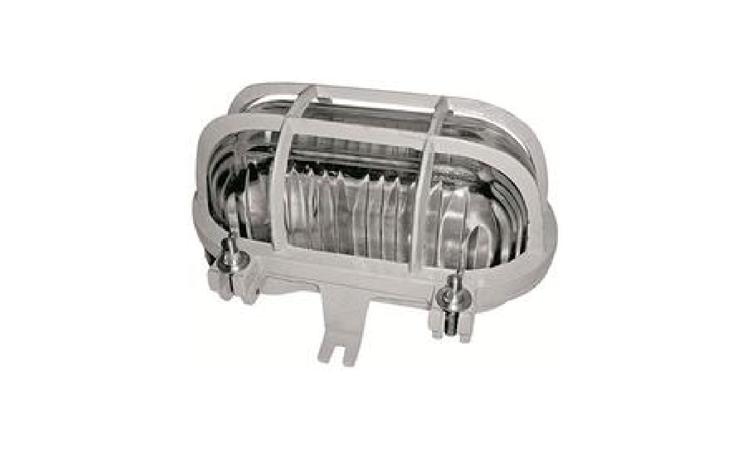 LUMINARIA TIPO TARTARUGA A PROVA DE TEMPO, GASES, VAPOR E PO, EM ALUMINIO, COM GRADE, BASE E27, POTENCIA MAXIMA 100 W (NAO INCLUI LAMPADA)