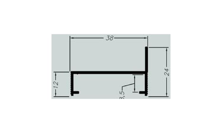 CONTRAMARCO DE ALUMINIO (PERFIL 25) PARA ESQUADRIAS, TIPO CONVENCIONAL / CADEIRINHA, 60 MM (CM-060), INCLUSO CONEXOES, GRAPAS E TRAVAMENTOS