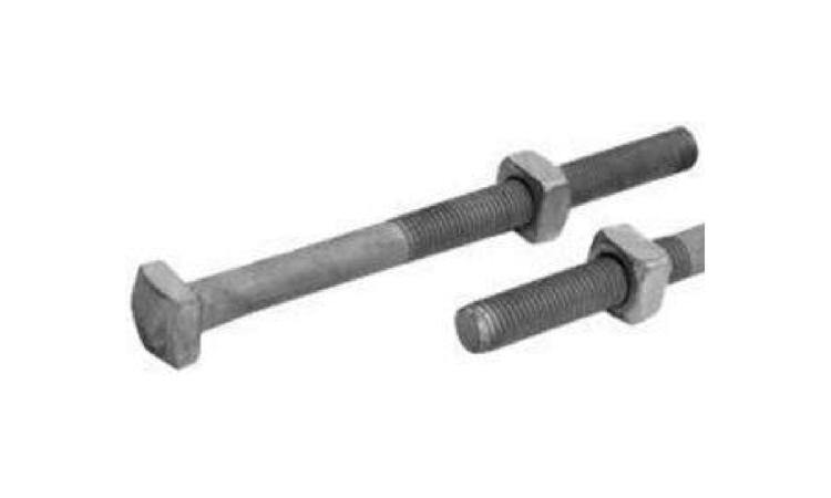 PARAFUSO M16 EM ACO GALVANIZADO, COMPRIMENTO = 300 MM, DIAMETRO = 16 MM, ROSCA MAQUINA, CABECA QUADRADA