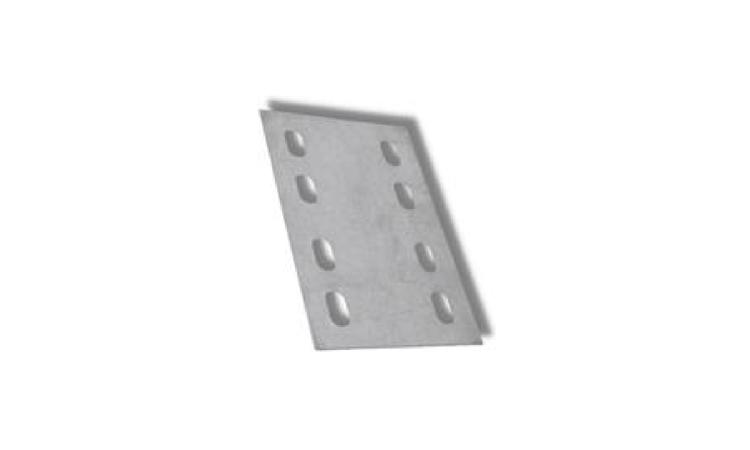 TALA PARA EMENDA DE ELETROCALHA, SIMPLES / RETA, LISA OU PERFURADA, EM CHAPA DE ACO GALVANIZADO #22, ALTURA 50 MM