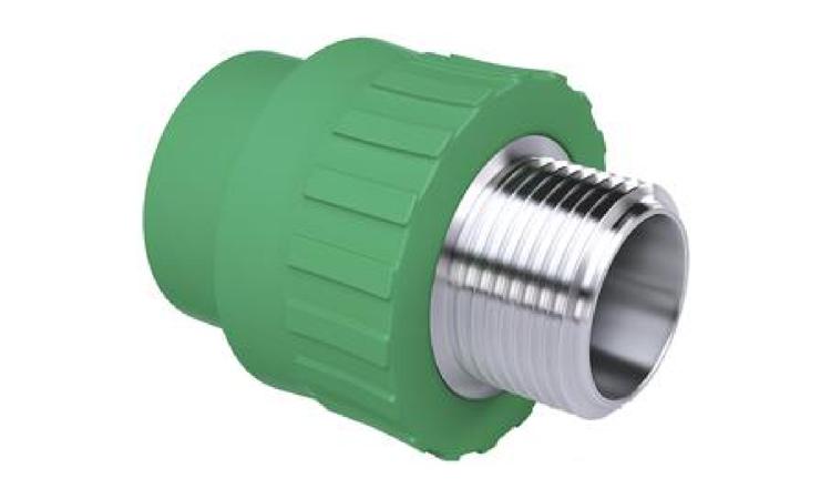 CONECTOR / ADAPTADOR F/M, COM INSERTO METALICO, PPR, DN 32 MM X 1