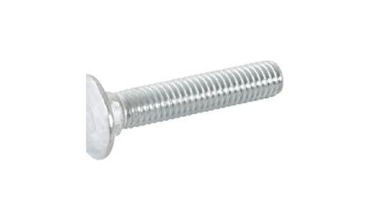 PARAFUSO FRANCES M16 EM ACO GALVANIZADO, COMPRIMENTO = 45 MM, DIAMETRO = 16 MM, CABECA ABAULADA