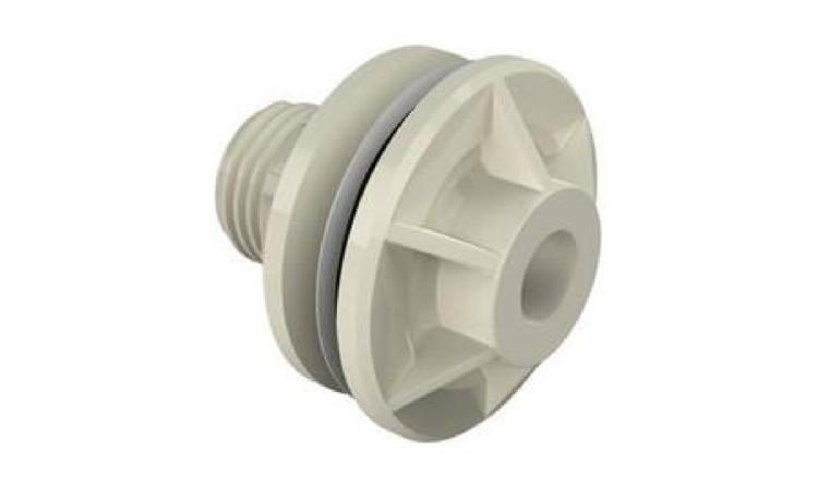 ADAPTADOR CPVC, ROSCAVEL, COM FLANGES E ANEL DE VEDACAO, 22 MM, CAIXA D'AGUA PARA AGUA QUENTE