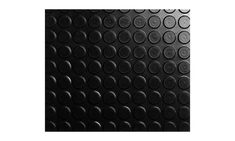PISO DE BORRACHA PASTILHADO EM PLACAS 50 X 50 CM, E = 15 MM, PARA ARGAMASSA, PRETO