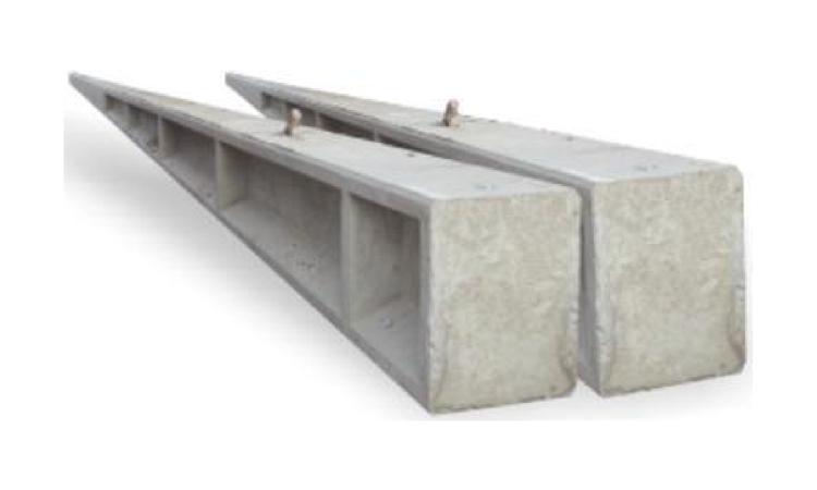 POSTE DE CONCRETO ARMADO DE SECAO DUPLO T, EXTENSAO DE 9,00 M, RESISTENCIA DE 300 A 400 DAN, TIPO B OU D