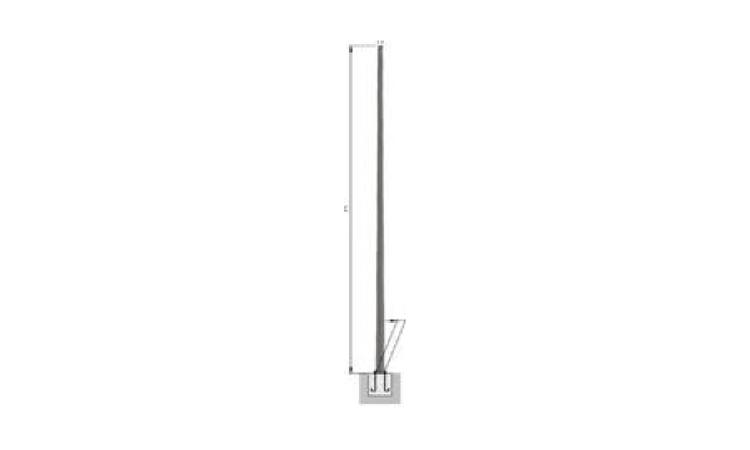 POSTE CONICO CONTINUO EM ACO GALVANIZADO, RETO, FLANGEADO, H = 3 M, DIAMETRO INFERIOR = *95* MM