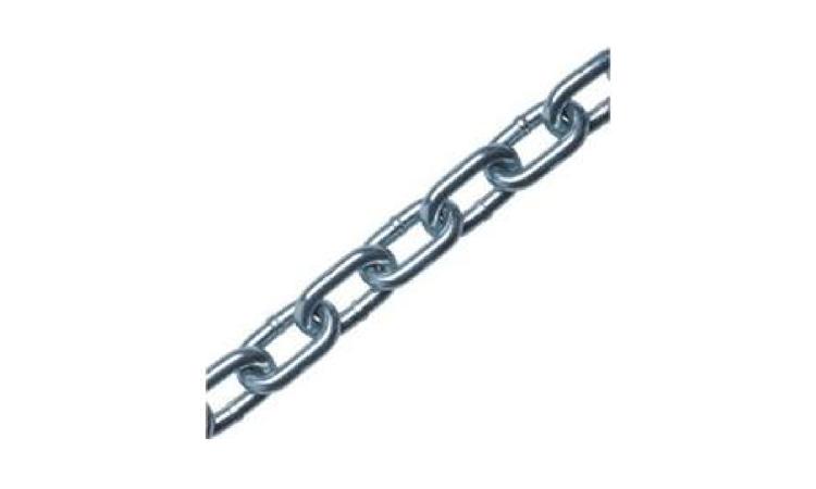 CORRENTE DE ELO CURTO COMUM, SOLDADA, GALVANIZADA, ESPESSURA DO ELO = 1/2