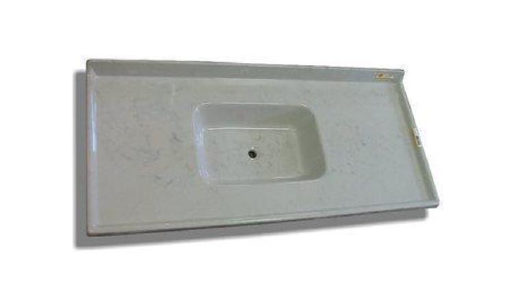 BANCADA DE MARMORE SINTETICO COM UMA CUBA, 150 X *60* CM
