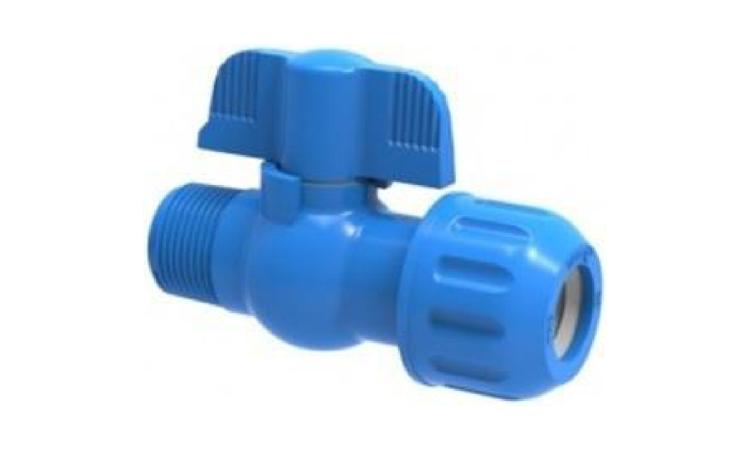 ADAPTADOR PVC, COM REGISTRO, PARA PEAD, 20 MM X 3/4