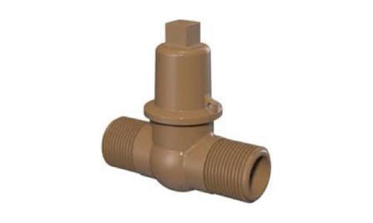REGISTRO DE ESFERA PVC, COM CABECA QUADRADA, COM ROSCA EXTERNA, 1/2