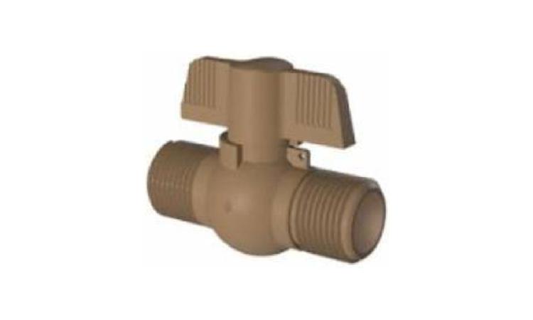 REGISTRO DE ESFERA PVC, COM BORBOLETA, COM ROSCA EXTERNA, DE 3/4