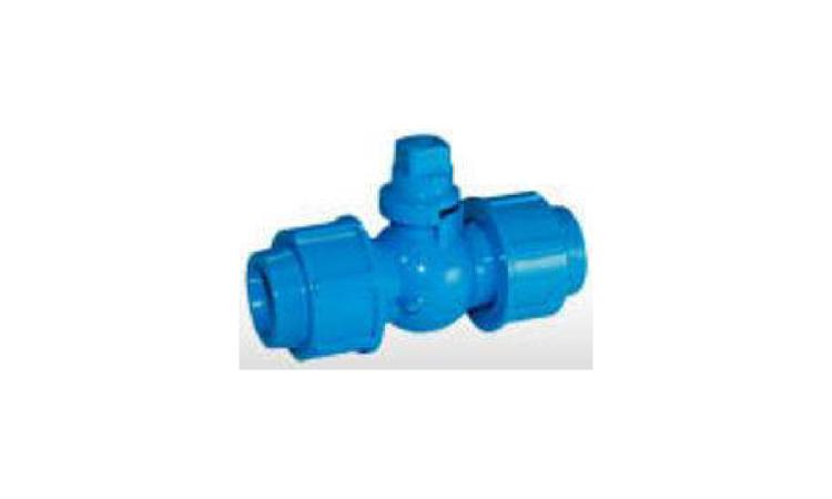 REGISTRO DE ESFERA DE PASSEIO, PVC PARA POLIETILENO, 20 MM