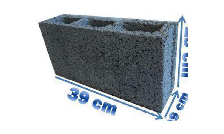 BLOCO DE VEDACAO DE CONCRETO, 9 X 19 X 39 CM (CLASSE C - NBR 6136)