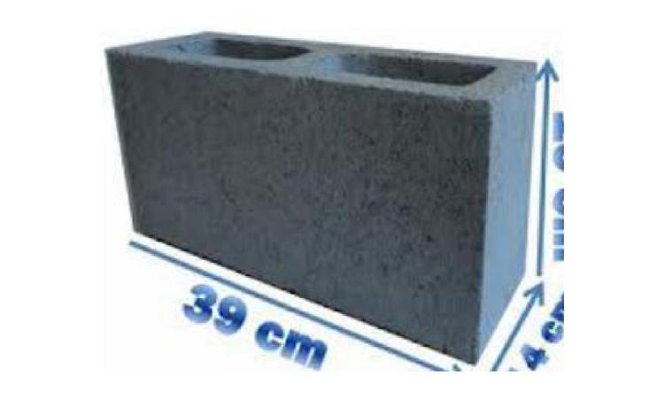 BLOCO DE VEDACAO DE CONCRETO 14 X 19 X 39 CM (CLASSE C - NBR 6136)