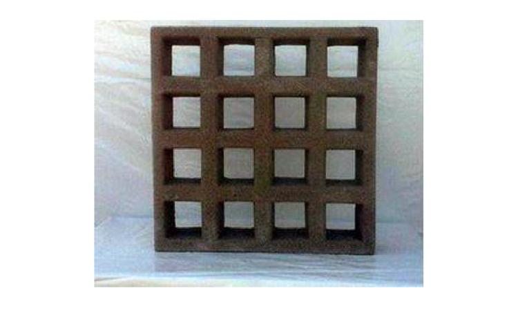 ELEMENTO VAZADO DE CONCRETO, QUADRICULADO, 16 FUROS *50 X 50 X 7* CM