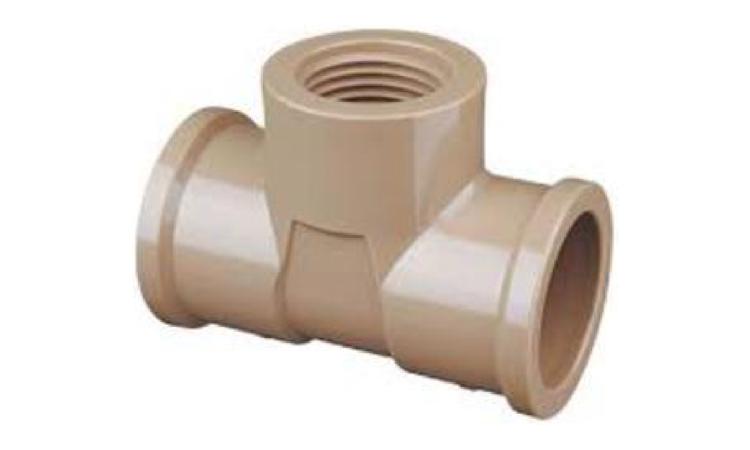 TE PVC, SOLDAVEL, COM ROSCA NA BOLSA CENTRAL, 90 GRAUS, 32 MM X 3/4