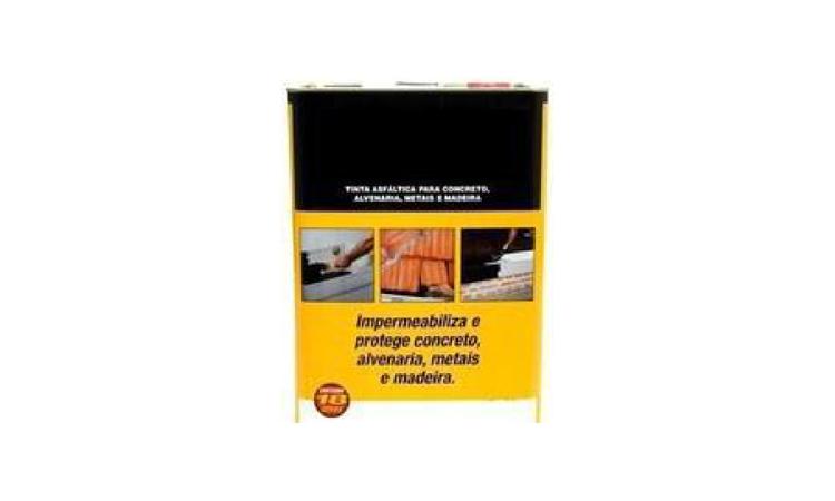 TINTA ASFALTICA IMPERMEABILIZANTE DILUIDA EM SOLVENTE, PARA MATERIAIS CIMENTICIOS, METAL E MADEIRA